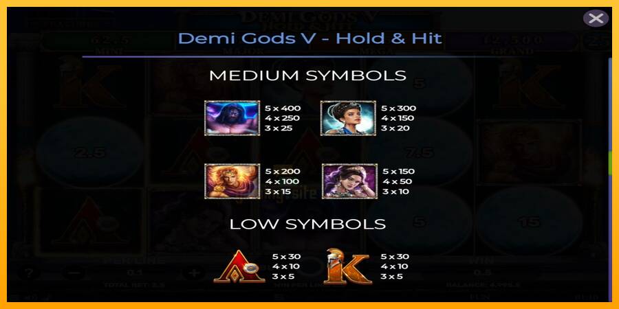 Demi Gods V Hold & Hit gaming machine for money, picture 6