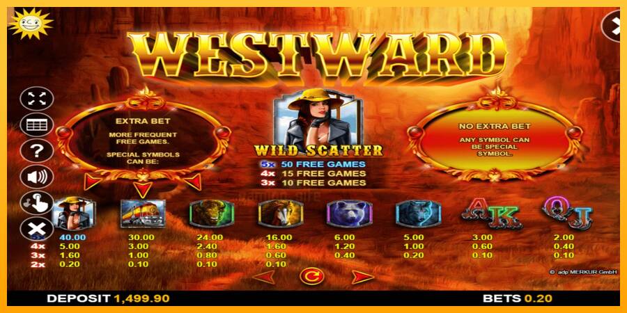 Westward gaming machine for money, picture 3