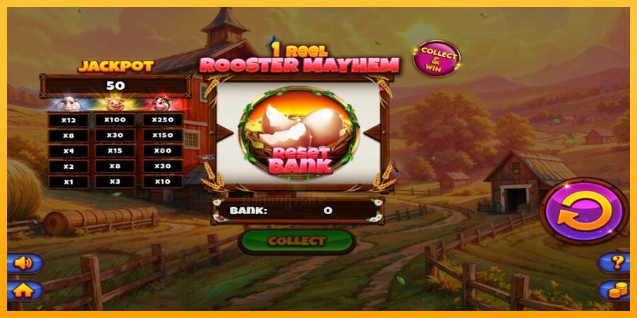 1 Reel Rooster Mayhem gaming machine for money, picture 1