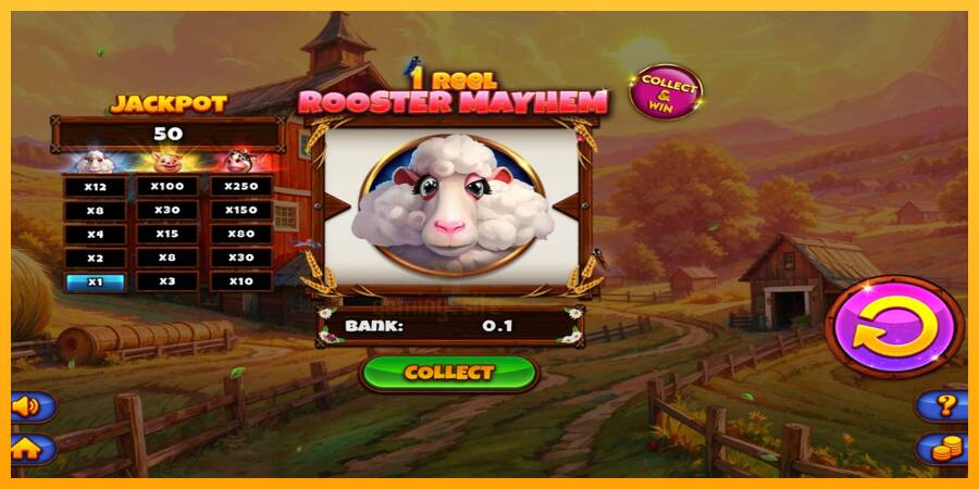 1 Reel Rooster Mayhem gaming machine for money, picture 2