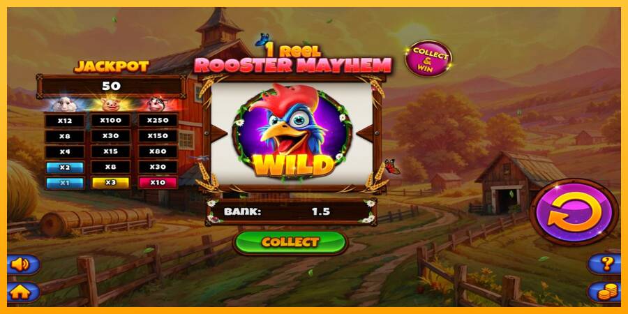 1 Reel Rooster Mayhem gaming machine for money, picture 4