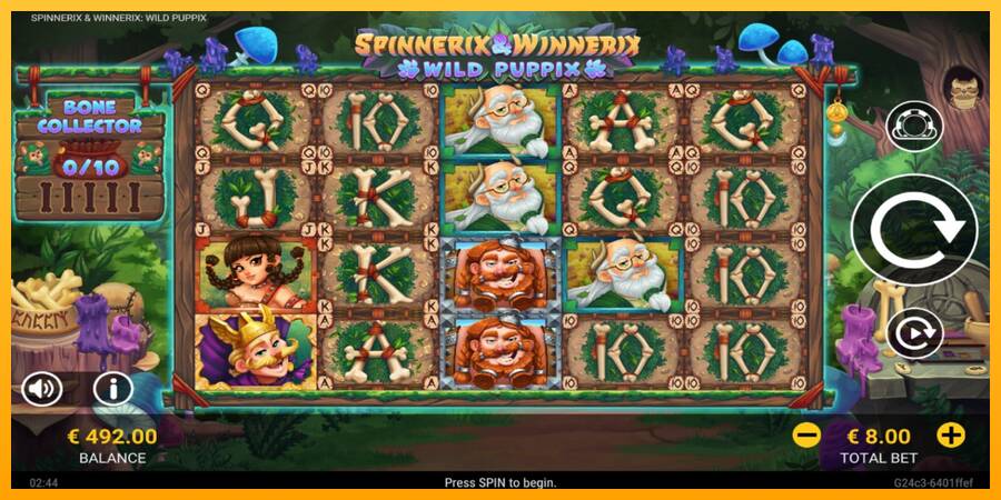 Spinnerix & Winnerix: Wild Puppix gaming machine for money, picture 2