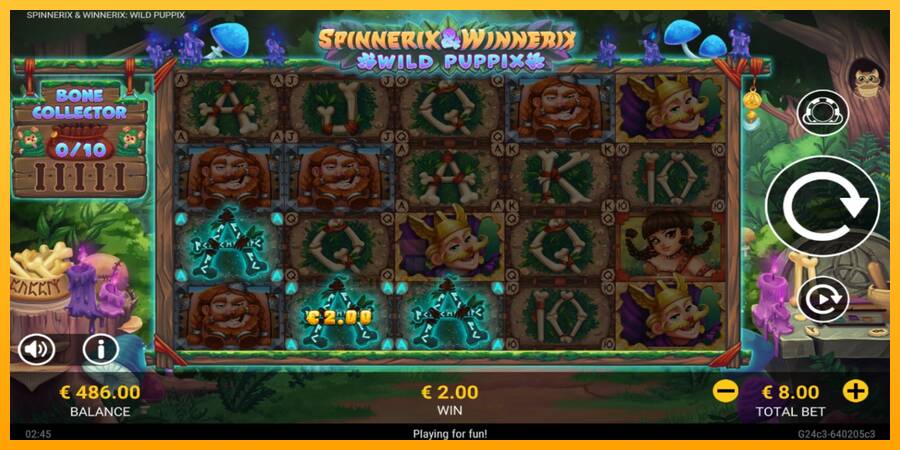 Spinnerix & Winnerix: Wild Puppix gaming machine for money, picture 3