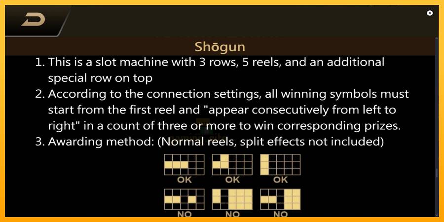 Shogun gaming machine for money, picture 7