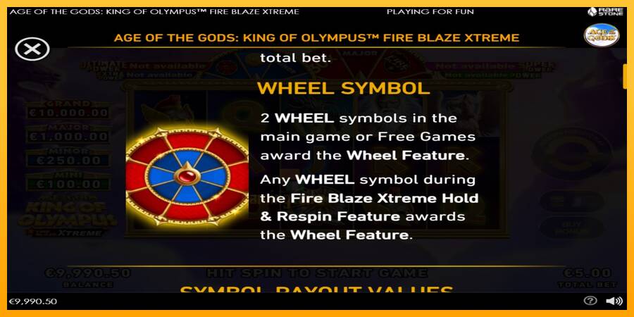 Age of the Gods: King of Olympus Fire Blaze Xtreme gaming machine for money, picture 5