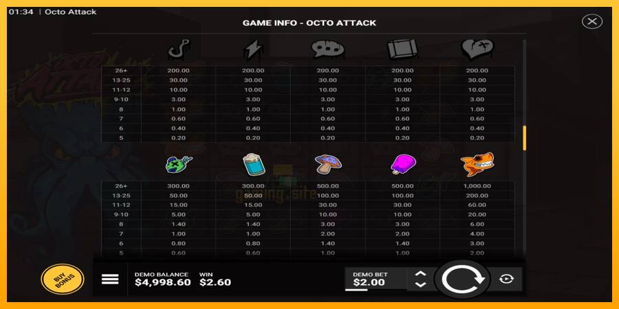 Octo Attack gaming machine for money, picture 6