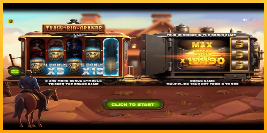 Train to Rio Grande gaming machine for money, picture 1