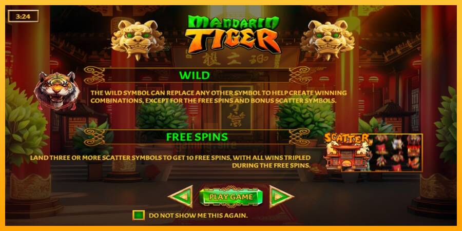 Mandarin Tiger gaming machine for money, picture 1