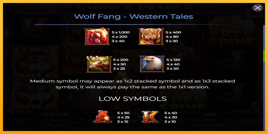 Wolf Fang - Western Tales gaming machine for money, picture 5