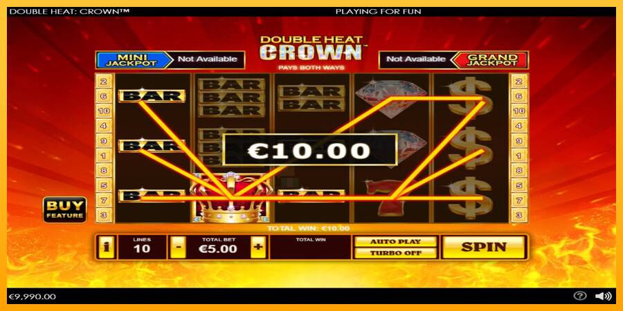 Double Heat: Crown gaming machine for money, picture 3