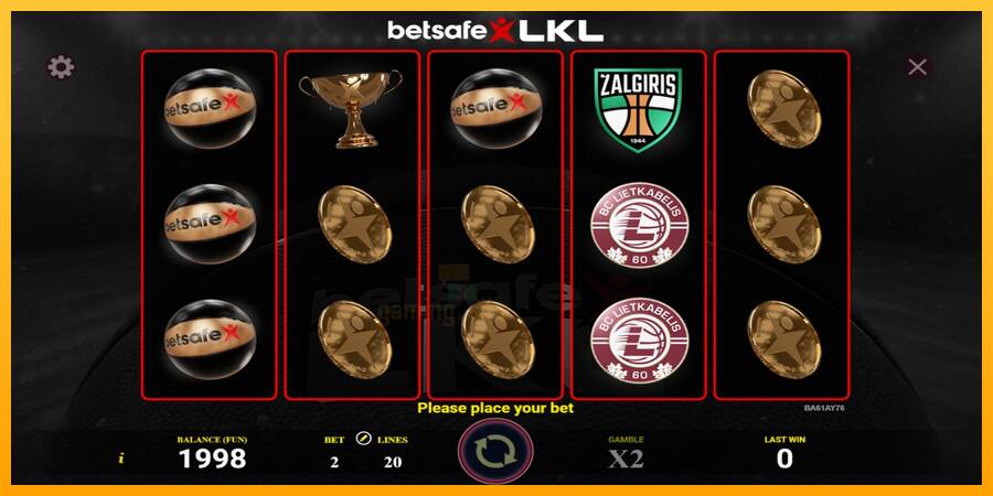 Betsafe LKL gaming machine for money, picture 1