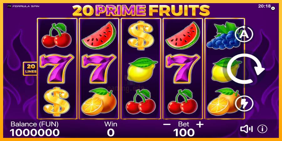 20 Prime Fruits gaming machine for money, picture 1