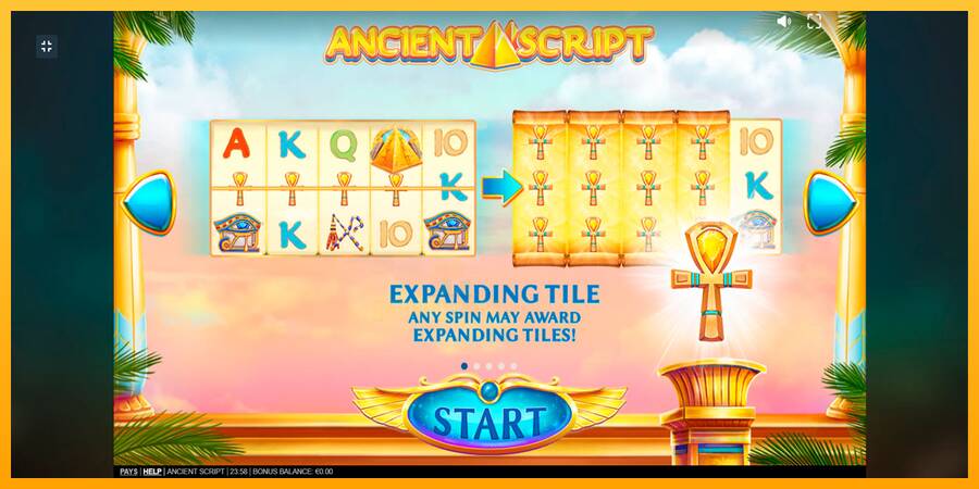 Ancient Script gaming machine for money, picture 1