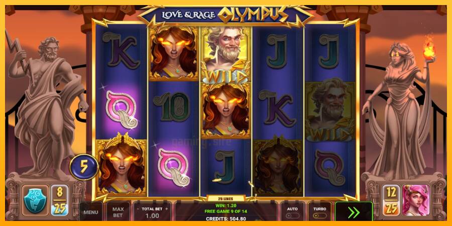 Love & Rage Olympus gaming machine for money, picture 4