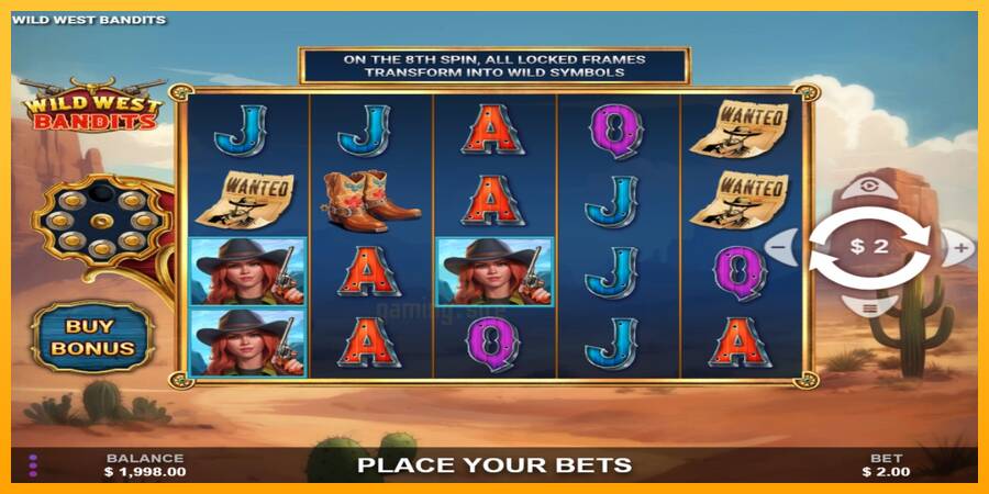 Wild West Bandits gaming machine for money, picture 2