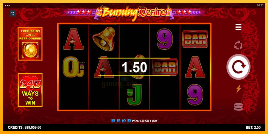 Burning Desire gaming machine for money, picture 1