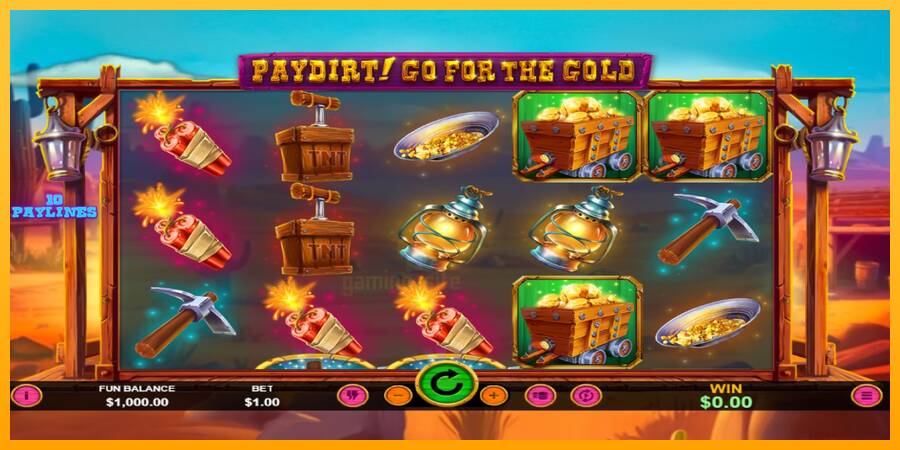 Paydirt! Go for the Gold gaming machine for money, picture 1