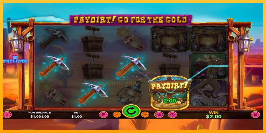 Paydirt! Go for the Gold gaming machine for money, picture 2