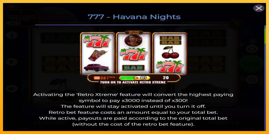 777 - Havana Nights gaming machine for money, picture 4