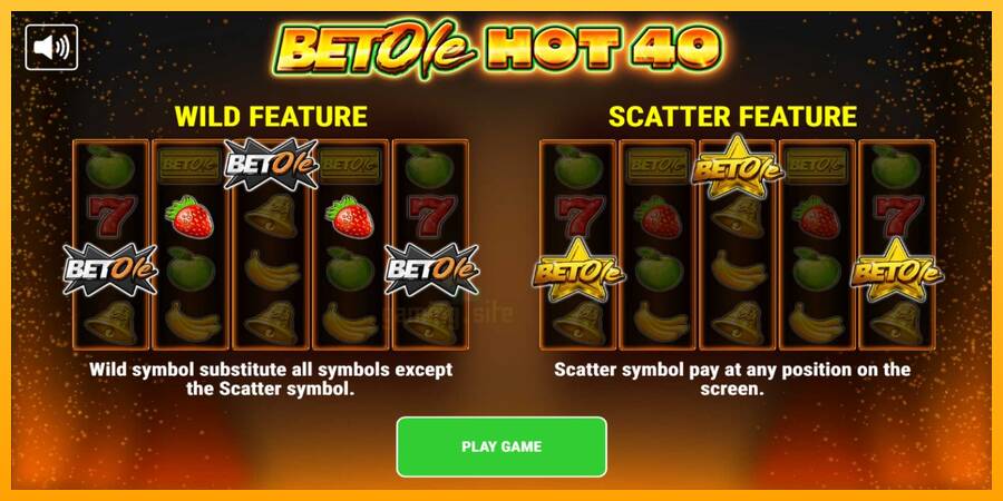 Bet Ole Hot 40 gaming machine for money, picture 1