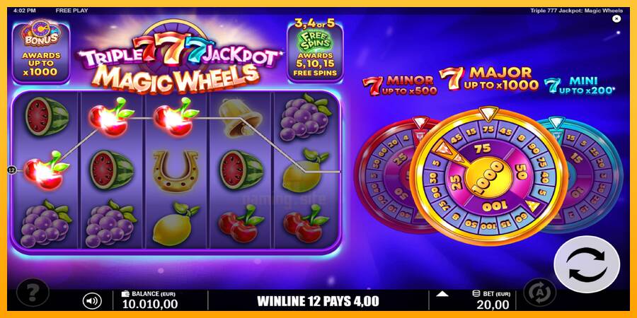 Triple 777 Jackpot Magic Wheels gaming machine for money, picture 4