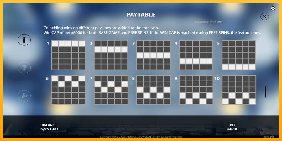 Snowflake Sorcery gaming machine for money, picture 7