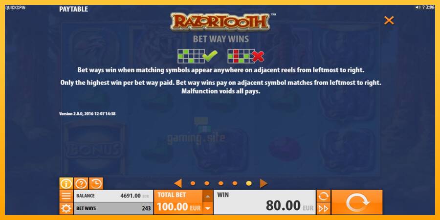 Razortooth gaming machine for money, picture 7