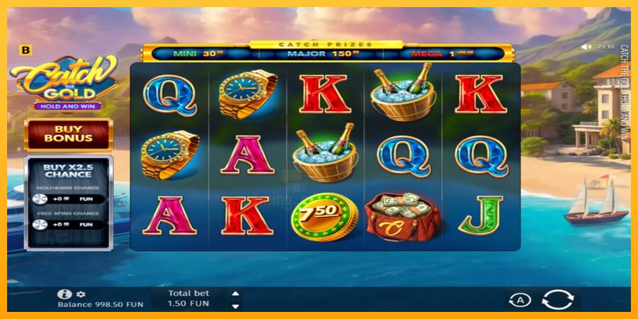 Catch The Gold Hold and Win gaming machine for money, picture 2