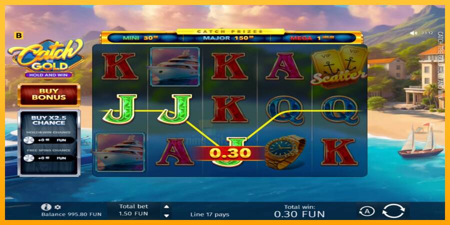 Catch The Gold Hold and Win gaming machine for money, picture 3