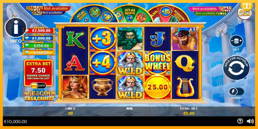 Age of the Gods Cash Collect gaming machine for money, picture 1