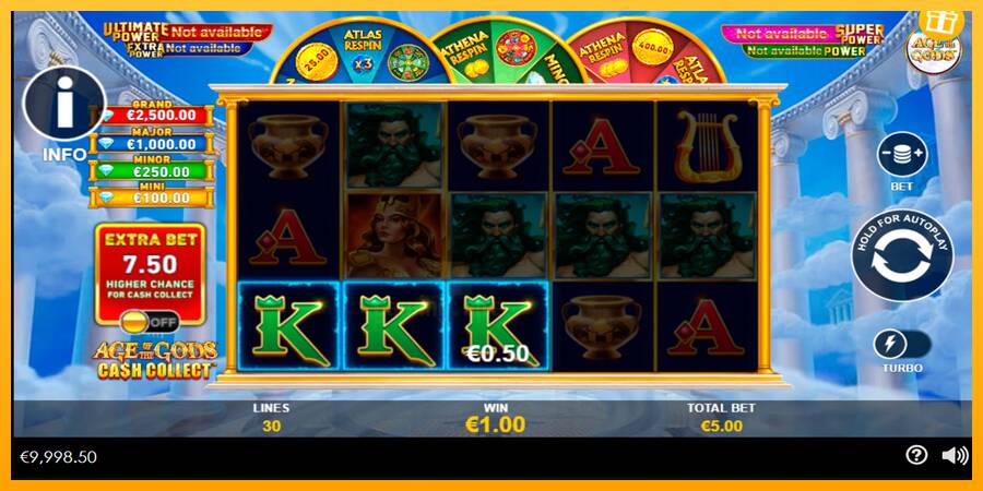 Age of the Gods Cash Collect gaming machine for money, picture 4