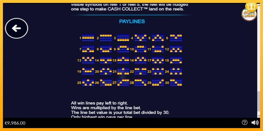 Age of the Gods Cash Collect gaming machine for money, picture 7