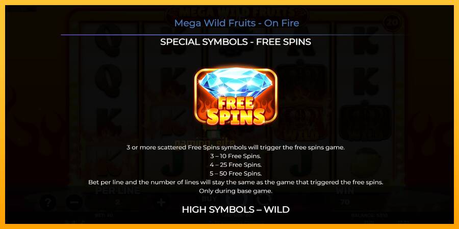 Mega Wild Fruits - On Fire gaming machine for money, picture 5