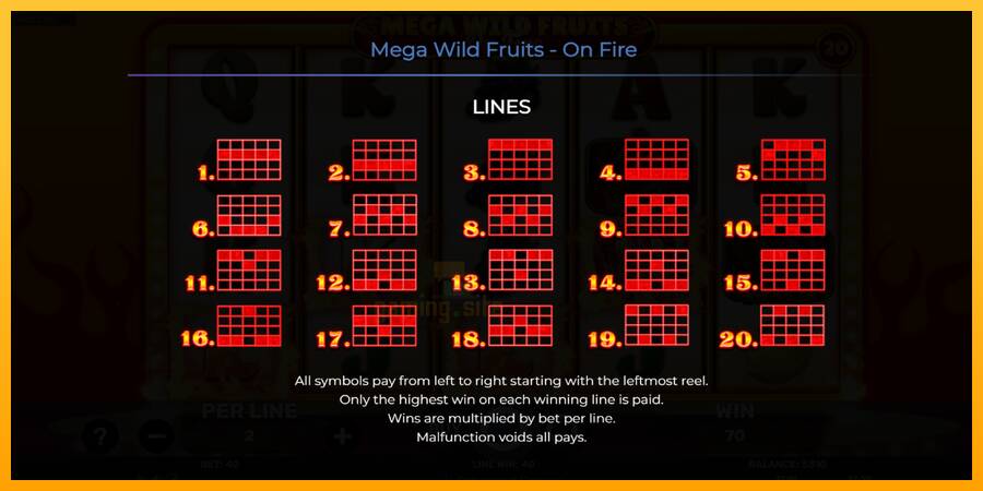 Mega Wild Fruits - On Fire gaming machine for money, picture 7