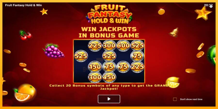 Fruit Fantasy Hold & Win gaming machine for money, picture 1