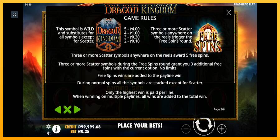 Dragon Kingdom gaming machine for money, picture 5