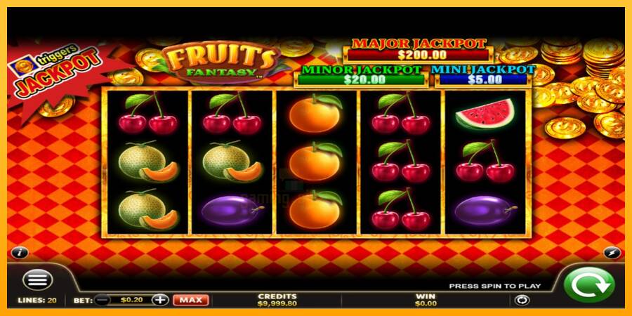 Fruits Fantasy gaming machine for money, picture 2