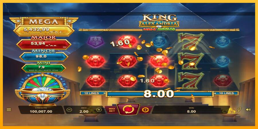 King of Alexandria Mega Moolah gaming machine for money, picture 2