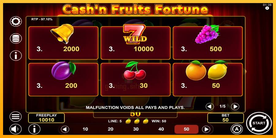 Cashn Fruits Fortune gaming machine for money, picture 5