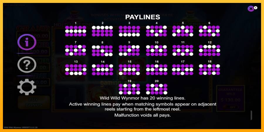 Wild Wild Wynmor gaming machine for money, picture 7