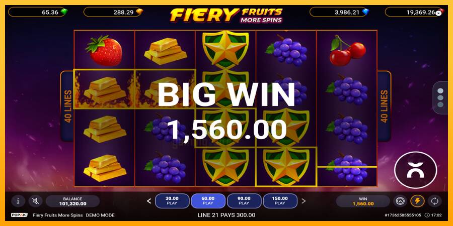 Fiery Fruits More Spins gaming machine for money, picture 2