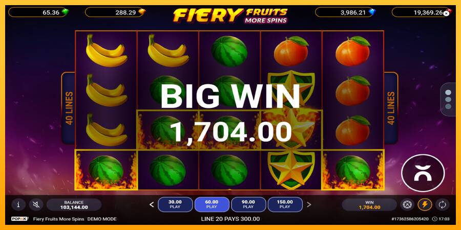 Fiery Fruits More Spins gaming machine for money, picture 4