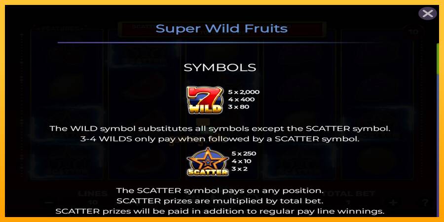 Super Wild Fruits gaming machine for money, picture 3