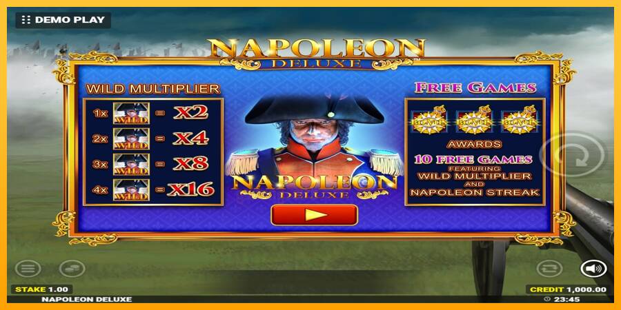 Napoleon Deluxe gaming machine for money, picture 1