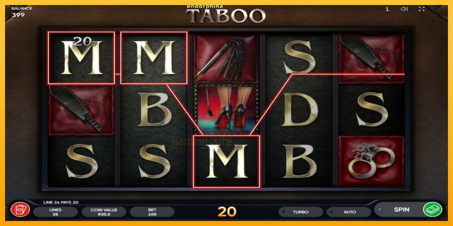 Taboo gaming machine for money, picture 3