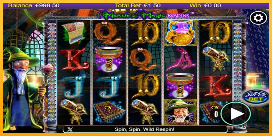 Merlin’s Magic Respins gaming machine for money, picture 2