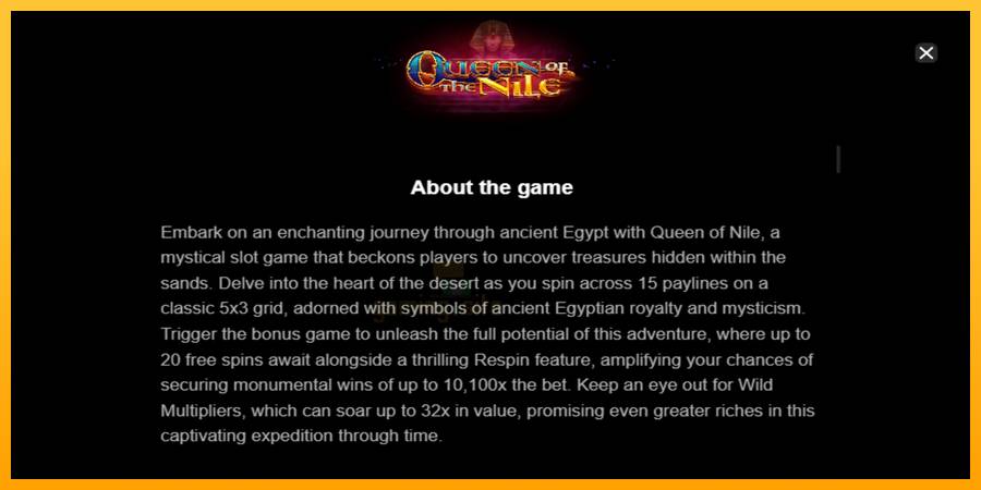 Queen of the Nile gaming machine for money, picture 4