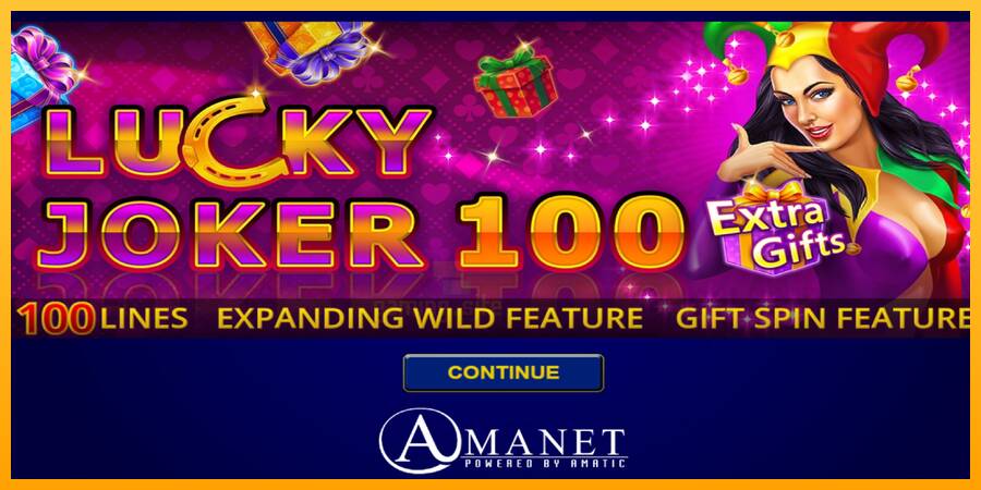 Lucky Joker 100 Extra Gifts gaming machine for money, picture 1