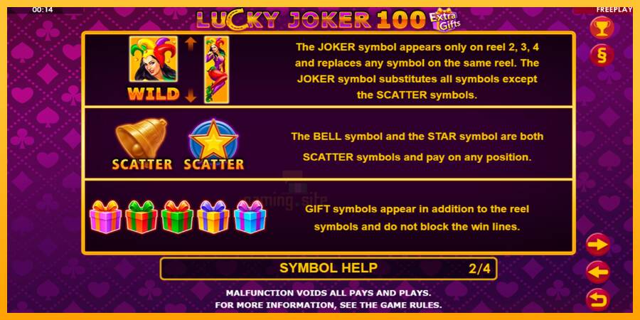 Lucky Joker 100 Extra Gifts gaming machine for money, picture 7