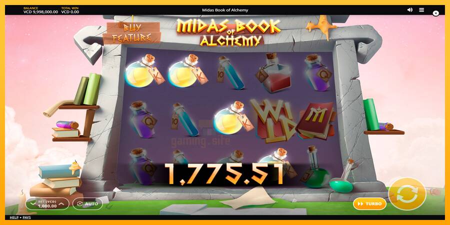 Midas Book of Alchemy gaming machine for money, picture 3